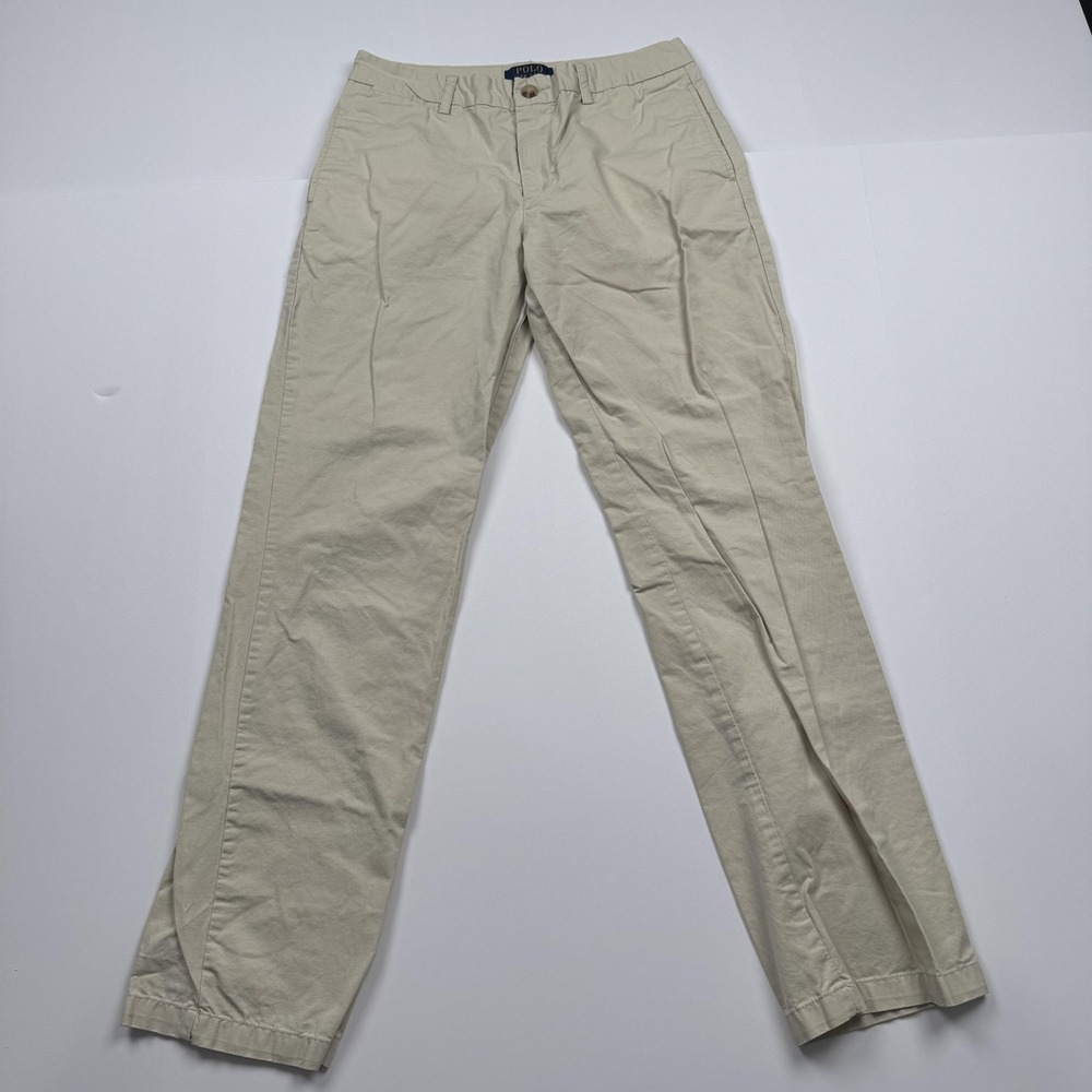 Polo Ralph Lauren Pants Youth 16 (25x27) Khaki Beige Classic Chino Cotton Dress